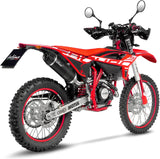 Terminale Di Scarico Senza Omologazione Suono Lv One Evo Acciaio Nero Fondello Carbonio - Leovince Compatibile Con Beta Rr 125 Motard Lc 4T (2025-2026)