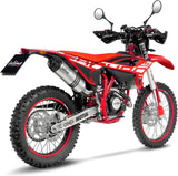 Terminale Di Scarico Senza Omologazione Suono Lv One Evo Acciaio Fondello Carbonio - Leovince Compatibile Con Beta Rr 4T 125 Lc (2025-2026)
