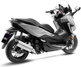 Terminale Di Scarico Con Omologazione Suono Lv One Evo Acciaio Fondello Carbonio - Leovince Compatibile Con Honda Forza 350 (2021-2024)