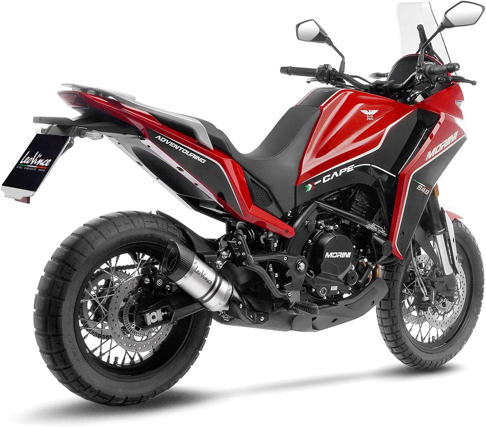 Terminale Di Scarico Senza Omologazione Suono Lv Pro Acciaio Fondello Carbonio - Leovince Compatibile Con Moto Morini X-Cape 650 - A2 (2021-2024)
