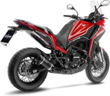 Terminale Di Scarico Con Omologazione Suono Lv Pro Carbonio Fondello Carbonio - Leovince Compatibile Con Moto Morini X-Cape 650 - A2 (2021-2024)