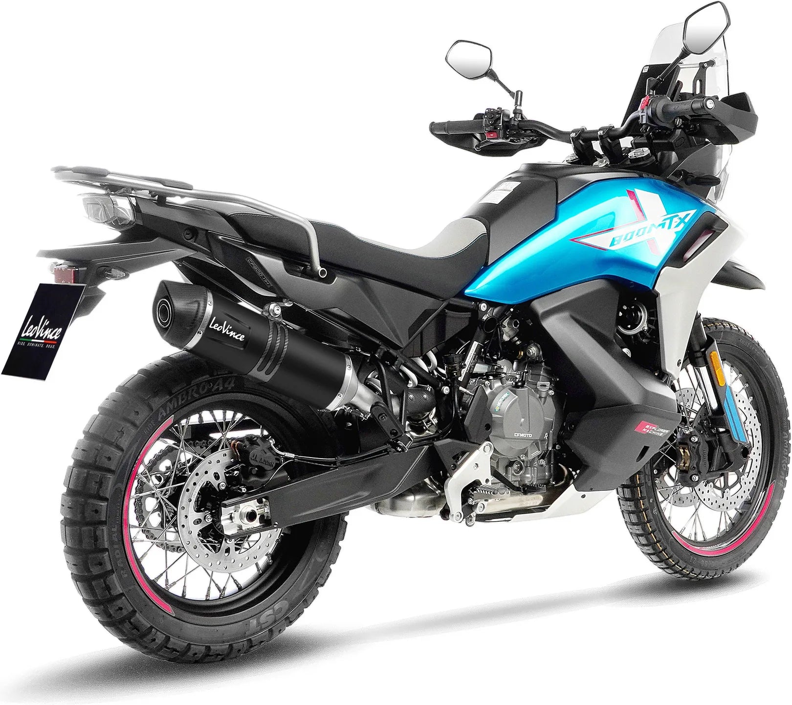 Terminale Di Scarico Senza Omologazione Suono Lv One Evo Acciaio Nero Fondello Carbonio - Leovince Compatibile Con Cfmoto 800 Mt-X (2025-2026)
