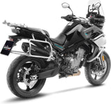 Terminale Di Scarico Con Omologazione Suono Lv One Evo Acciaio Nero Fondello Carbonio - Leovince Compatibile Con Husqvarna Norden 901 (2025-2026)