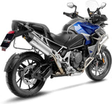Terminale Di Scarico Con Omologazione Suono Lv One Evo Acciaio Fondello Carbonio - Leovince Compatibile Con Triumph Tiger 1200 Gt Pro (2022-2024)