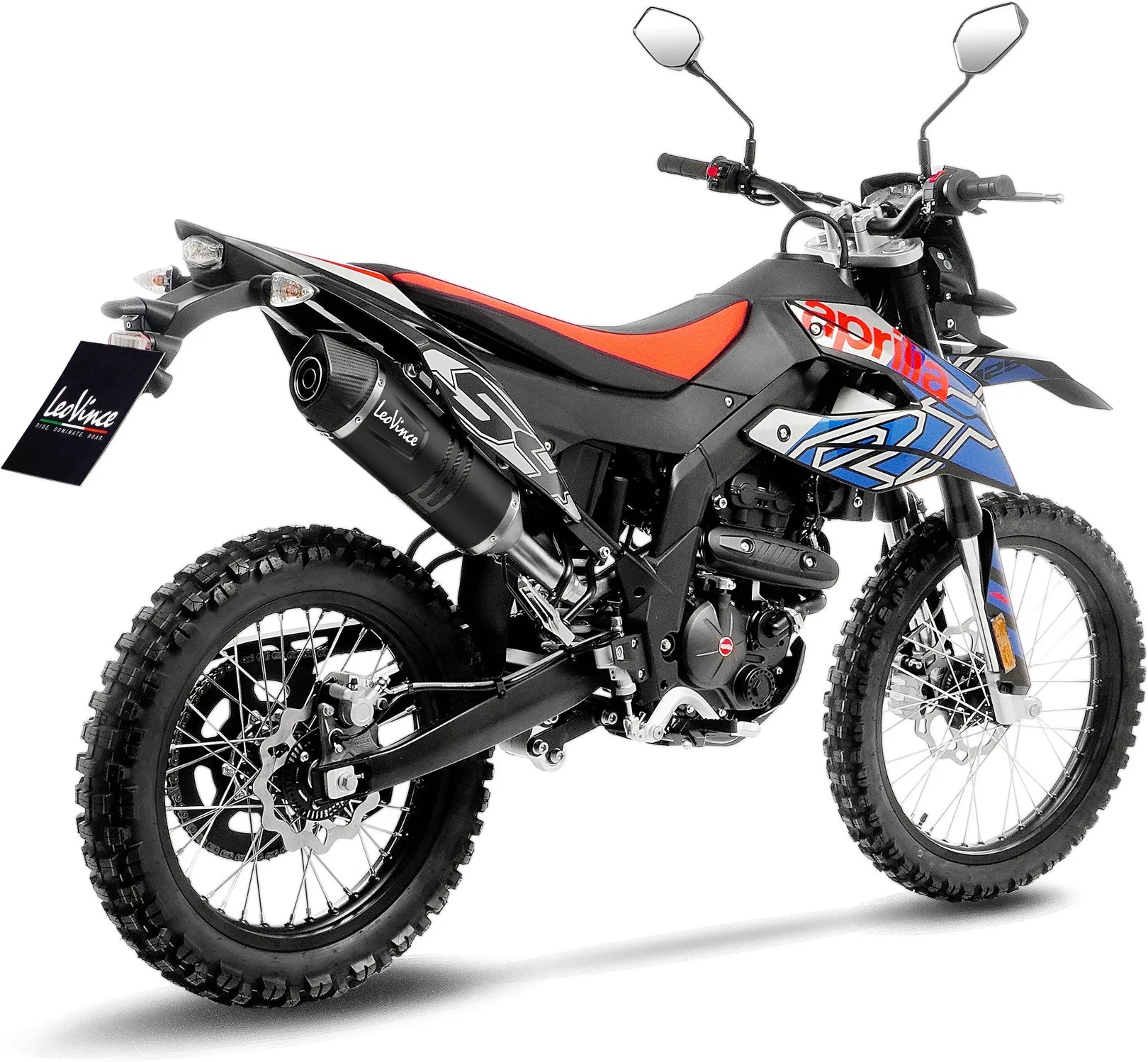 Terminale Di Scarico Senza Omologazione Suono Lv One Evo Acciaio Nero Fondello Carbonio - Leovince Compatibile Con Aprilia Sx 125 (2021-2024)