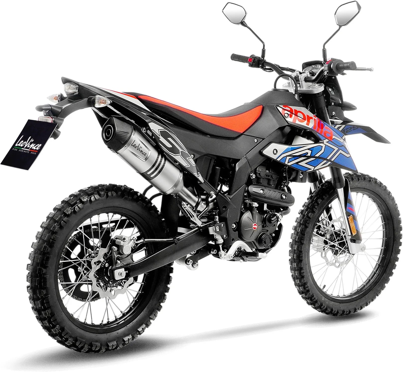 Terminale Di Scarico Senza Omologazione Suono Lv One Evo Acciaio Fondello Carbonio - Leovince Compatibile Con Aprilia Rx 125 (2021-2024)