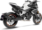 Terminale Di Scarico Senza Omologazione Suono Lv One Evo Acciaio Nero Fondello Carbonio - Leovince Compatibile Con Cfmoto 800 Nk Advanced (2023-2024)