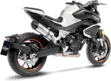 Terminale Di Scarico Senza Omologazione Suono Lv One Evo Acciaio Fondello Carbonio - Leovince Compatibile Con Cfmoto 800 Nk Advanced (2023-2024)