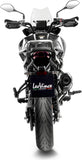 Terminale Di Scarico Con Omologazione Suono Lv One Evo Acciaio Nero Fondello Carbonio - Leovince Compatibile Con Benelli Trk 702 - X (2023-2024)