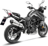 Terminale Di Scarico Con Omologazione Suono Lv One Evo Acciaio Fondello Carbonio - Leovince Compatibile Con Benelli Trk 702 - X (2023-2024)