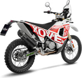 Terminale Di Scarico Senza Omologazione Suono Lv One Evo Acciaio Nero Fondello Carbonio - Leovince Compatibile Con Kove Moto 450 Rally (2023-2024)