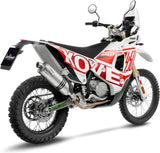 Terminale Di Scarico Senza Omologazione Suono Lv One Evo Acciaio Fondello Carbonio - Leovince Compatibile Con Kove Moto 450 Rally (2023-2024)