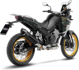 Terminale Di Scarico Senza Omologazione Suono Lv One Evo Acciaio Nero Fondello Carbonio - Leovince Compatibile Con Kove Moto 800 X Pro - Adv (2024-2026)