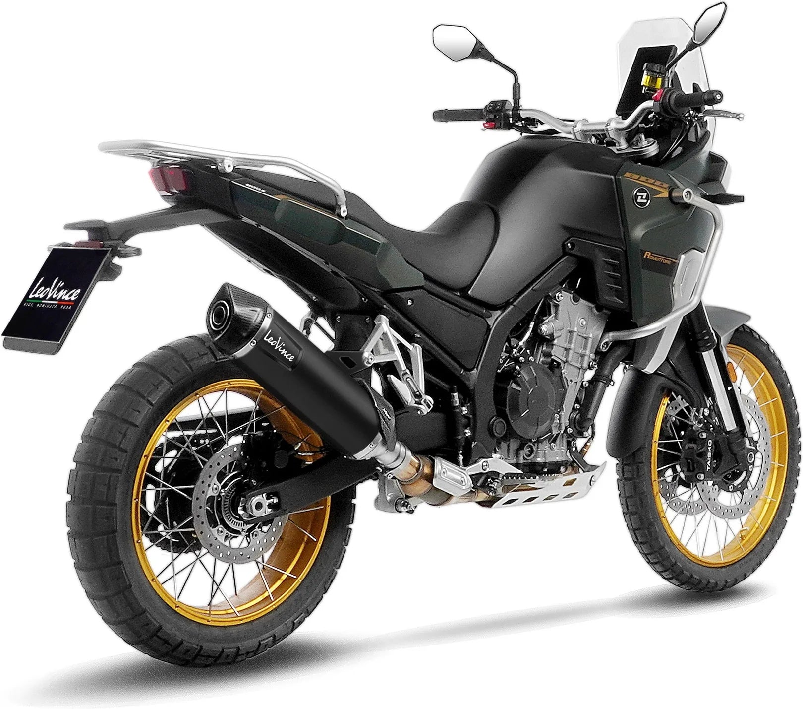 Terminale Di Scarico Con Omologazione Suono Lv One Evo Acciaio Nero Fondello Carbonio - Leovince Compatibile Con Kove Moto 800 X Pro - Adv (2024-2026)