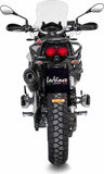 Terminale Di Scarico Senza Omologazione Suono Lv One Evo Acciaio Nero Fondello Carbonio - Leovince Compatibile Con Moto Guzzi V85 Tt (2019-2023)