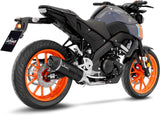Complete Exhaust System Without Catalytic Converter And Without Sound Certification Lv One Evo Steel Black Carbon Fiber End Cap - Leovince Compatible With Yamaha Xsr 125 (2025-2026)
