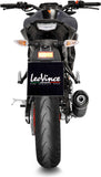 Impianto Di Scarico Completo Non Catalizzato E Senza Omologazione Suono Lv One Evo Acciaio Nero Fondello Carbonio - Leovince Compatibile Con Yamaha Mt-125 (2021-2024)