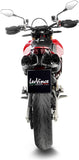 Doppio Terminale Di Scarico Senza Omologazione Suono Lv Pro Acciaio Nero Fondello Carbonio - Leovince Compatibile Con Ducati Hypermotard 698 Mono (2024-2026)