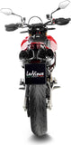 Doppio Terminale Di Scarico Senza Omologazione Suono Lv Pro Acciaio Fondello Carbonio - Leovince Compatibile Con Ducati Hypermotard 698 Mono (2024-2026)