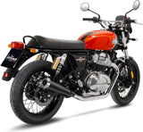 Doppio Terminale Di Scarico Senza Omologazione Suono Classic Racer Acciaio Nero Fondello Acciaio - Leovince Compatibile Con Royal Enfield Continental Gt 650 (2019-2026)