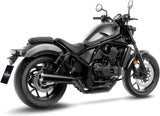 Terminale Di Scarico Senza Omologazione Suono Classic Racer Acciaio Nero Fondello Acciaio - Leovince Compatibile Con Honda Cmx 1100 Rebel (2021-2024)