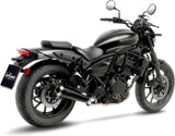 Terminale Di Scarico Con Omologazione Suono Classic Racer Acciaio Nero Fondello Acciaio - Leovince Compatibile Con Kawasaki Eliminator 500 - Se (2024-2026)