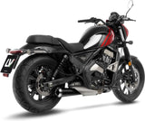 Terminale Di Scarico Senza Omologazione Suono Classic Racer Acciaio Nero Fondello Acciaio - Leovince Compatibile Con Moto Morini Calibro Bagger (2024-2026)