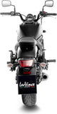 Impianto Di Scarico Completo Non Catalizzato E Senza Omologazione Suono Gp One Acciaio Full Nero Fondello Acciaio - Leovince Compatibile Con Kawasaki Vulcan 650 S (2017-2020)