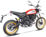 Terminale Di Scarico Senza Omologazione Suono Lv-10 Acciaio Nero Fondello Acciaio - Leovince Compatibile Con Ducati Scrambler 800 Desert Sled (2017-2020)