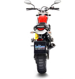 Terminale Di Scarico Senza Omologazione Suono Lv-10 Acciaio Nero Fondello Acciaio - Leovince Compatibile Con Ducati Scrambler 800 Desert Sled (2017-2020)