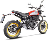 Terminale Di Scarico Senza Omologazione Suono Lv-10 Acciaio Fondello Acciaio - Leovince Compatibile Con Ducati Scrambler 800 Desert Sled (2017-2020)