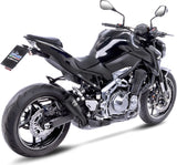 Terminale Di Scarico Con Omologazione Suono Lv-10 Acciaio Full Nero Fondello Acciaio Nero - Leovince Compatibile Con Kawasaki Z 900 (2017-2019)