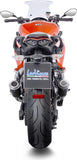 Doppio Terminale Di Scarico Con Omologazione Suono Lv-10 Acciaio Nero Fondello Acciaio - Leovince Compatibile Con Kawasaki Z 1000 Sx (2010-2016)