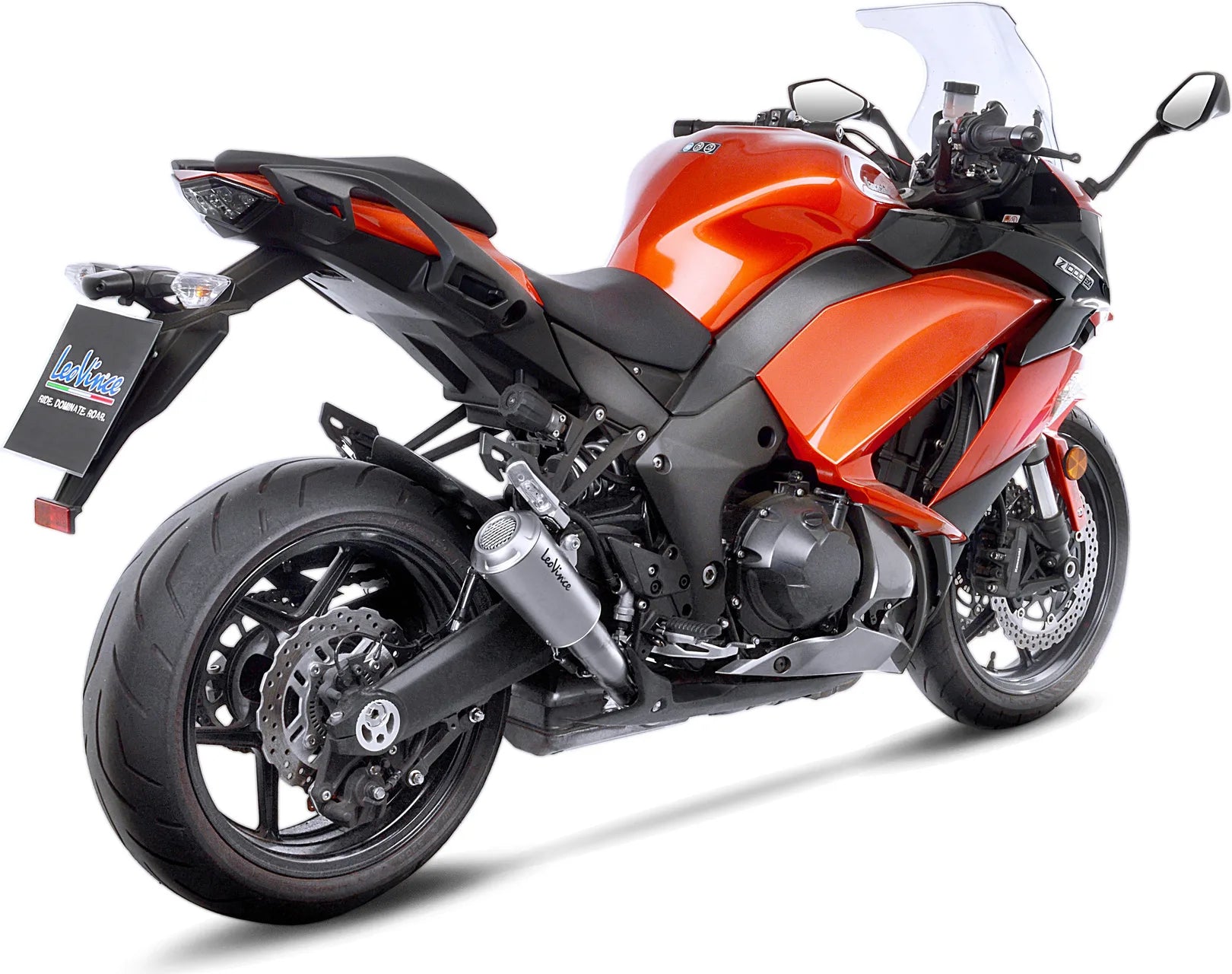 Doppio Terminale Di Scarico Senza Omologazione Suono Lv-10 Acciaio Fondello Acciaio - Leovince Compatibile Con Kawasaki Z 1000 Sx (2010-2016)