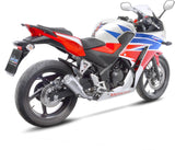 Terminale Di Scarico Senza Omologazione Suono Lv-10 Acciaio Fondello Acciaio - Leovince Compatibile Con Honda Cbr 300 R (2014-2017)