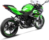 Terminale Di Scarico Senza Omologazione Suono Lv-10 Acciaio Nero Fondello Acciaio - Leovince Compatibile Con Kawasaki Z 500 - Se (2024-2026)