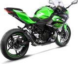 Terminale Di Scarico Senza Omologazione Suono Lv-10 Acciaio Full Nero Fondello Acciaio Nero - Leovince Compatibile Con Kawasaki Ninja 400 (2022-2023)