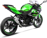 Terminale Di Scarico Senza Omologazione Suono Lv-10 Acciaio Fondello Acciaio - Leovince Compatibile Con Kawasaki Ninja 400 (2018-2021)
