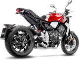 Terminale Di Scarico Con Omologazione Suono Lv-10 Acciaio Nero Fondello Acciaio - Leovince Compatibile Con Honda Cb 1000 R Neo Sports Café (2018-2024)