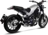Terminale Di Scarico Con Omologazione Suono Lv-10 Acciaio Nero Fondello Acciaio - Leovince Compatibile Con Benelli Leoncino - Trail 500 (2017-2024)
