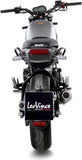 Terminale Di Scarico Con Omologazione Suono Lv-10 Acciaio Nero Fondello Acciaio - Leovince Compatibile Con Benelli Leoncino - Trail 500 (2017-2024)