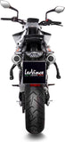 Dual Exhaust System Without Sound Certification Lv-10 Steel Black Stainless Steel End Cap - Leovince Compatible With Ktm 890 Duke - L A2 - R (2020-2023)