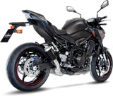 Terminale Di Scarico Con Omologazione Suono Lv-10 Acciaio Nero Fondello Acciaio - Leovince Compatibile Con Kawasaki Z 900 (2020-2024)