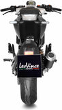 Terminale Di Scarico Senza Omologazione Suono Lv-10 Acciaio Nero Fondello Acciaio - Leovince Compatibile Con Husqvarna Svartpilen 401 (2020-2023)