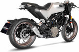Terminale Di Scarico Senza Omologazione Suono Lv-10 Acciaio Fondello Acciaio - Leovince Compatibile Con Husqvarna Svartpilen 401 (2020-2023)