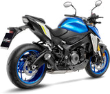 Terminale Di Scarico Con Omologazione Suono Lv-10 Acciaio Nero Fondello Acciaio - Leovince Compatibile Con Suzuki Gsx-S 1000 (2021-2026)