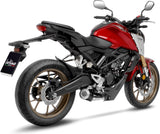 Complete Exhaust System Without Catalytic Converter And Without Sound Certification Lv-10 Steel Black Stainless Steel End Cap - Leovince Compatible With Honda Cb 125 R Neo Sports Café (2021-2023)