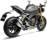 Doppio Terminale Di Scarico Con Omologazione Suono Lv-10 Acciaio Fondello Acciaio - Leovince Compatibile Con Triumph Speed Triple 1200 Rr - Rs (2021-2024)