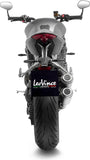 Doppio Terminale Di Scarico Con Omologazione Suono Lv-10 Acciaio Fondello Acciaio - Leovince Compatibile Con Triumph Speed Triple 1200 Rr - Rs (2021-2024)