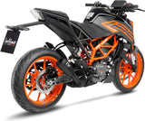 Terminale Di Scarico Senza Omologazione Suono Lv-10 Acciaio Full Nero Fondello Acciaio Nero - Leovince Compatibile Con Ktm 125 Duke (2021-2023)